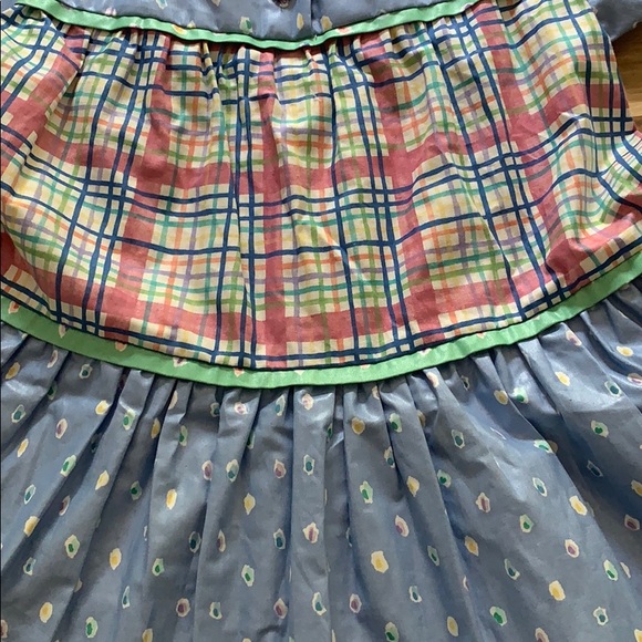 Warm heart pastel plaid & polka dot spring dress - Picture 5 of 6